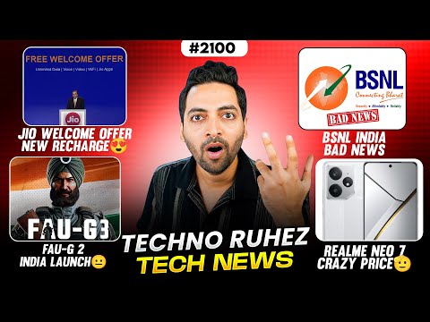 Jio Welcome Plan😍,FAU-G 2😐,BSNL Bad News,Vivo-Jovi Phone,realme Neo 7 Crazy Price🫡,POCO X7 India