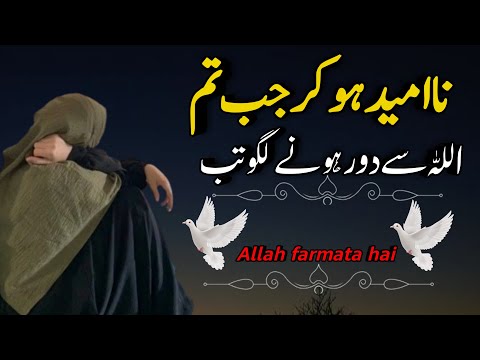 Jb tum na umeed ho kar allah sy door hony lago | Allah farmata hai | Quotes about Allah