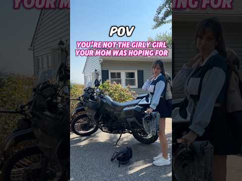 Sorry, Mom 😅 #bikergirl #motogirl #motorcyclegirl #klr650 #adventurebike #motovlogger #motorcycles