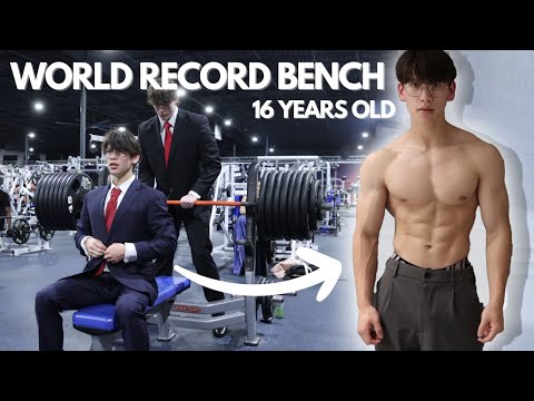 I Beat The *WORLD RECORD* Bench Press At 16 Years Old!