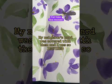 Watercolor Wild Violets #ytshorts #watercolorforbeginners #watercolorpainting #botanicalart #art