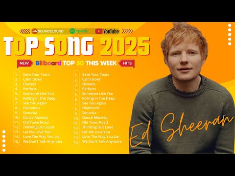 Ed Sheeran, Bruno Mars, The Weeknd, Dua Lipa, Adele, Maroon 5, Rihanna - Billboard Top 50 This Week