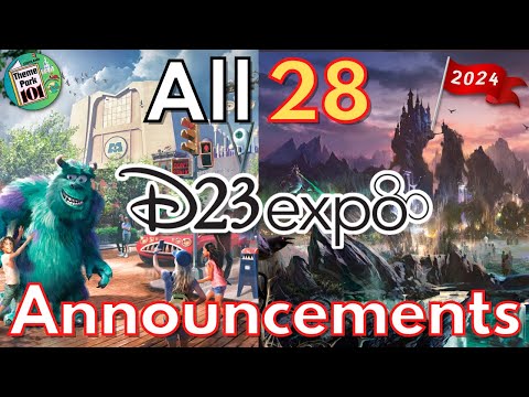 All 28 Disney Parks Announcements from D23 Expo - 2024 - *NEW* Villains & Monsters, Inc Lands + MORE