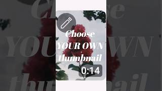 YouTube Shorts EASY custom Thumbnail #shorts