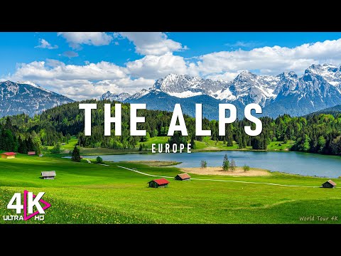 FLYING OVER THE ALPS (4K Video UHD) - Peaceful Music With Beautiful Nature Video For Relaxation