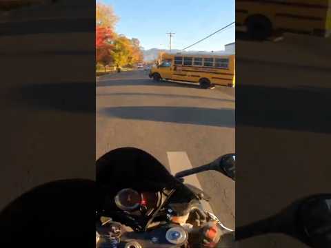 Rider Has A Chat After School Bus Cuts Him Off | ​⁠@TheLiquorChronicles-wp4co #motorcycle #crash