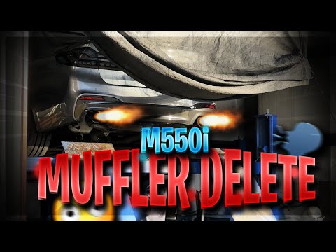 MUFFLER DELETE ON MY M550i *LOUD* (100% WORTH IT)