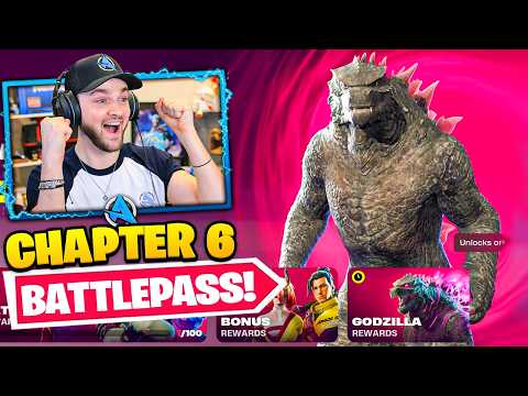 *NEW* Fortnite CHAPTER 6 Battle Pass! (GODZILLA)