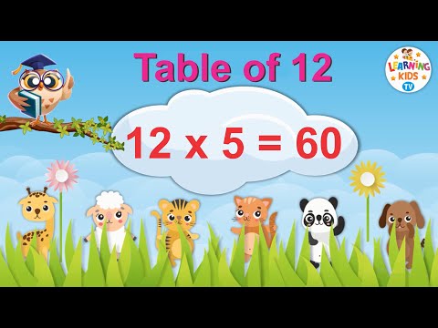 Table of 12 | Multiplication Tables for Kids | 12 ka Pahada | Maths Tables | Learning Kids TV