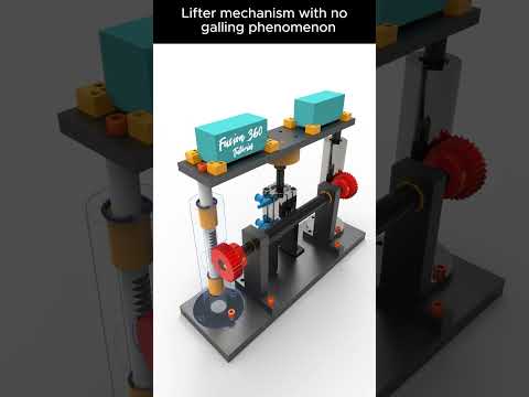 Lifter mechanism with no galling phenomenon #mechanic #engineering #mechanism #mechanical #3dcad