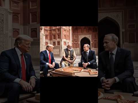 Trump, Modi, and Putin Share Pizza at the Taj Mahal – Iconic Viral Moment!"