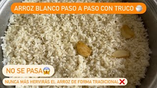 🍚ARROZ BLANCO PERFECTO PASO A PASO. Listo en 15 MINUTOS y NO SE PASA.