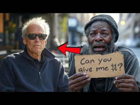 Homeless Man asks Clint Eastwood "Can you give me 1$?" Clint's response is SHOCKING