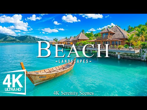 Discover The MOST RELAXING Beaches In The World With Soothing Piano Music - 4K UHD