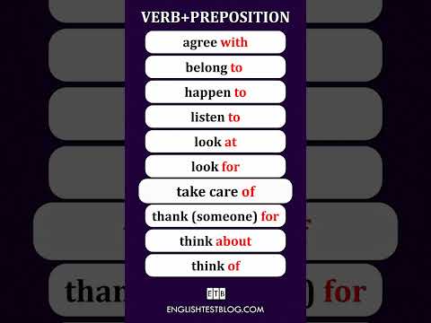 Verbs and Prepositions