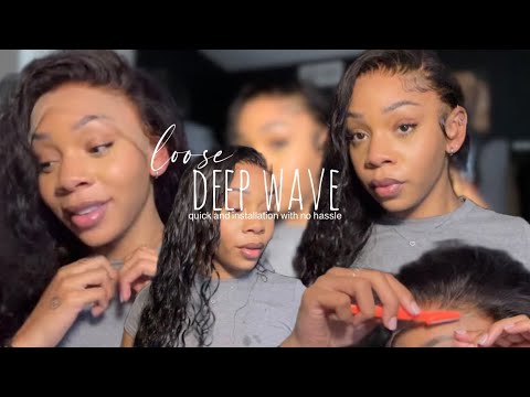 hair vlog: 30 inch loose deep wave | pre-plucked | ft. MEGALOOK HAIR