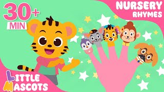 ✨Finger Family🖐️ + Head Shoulder Knees & Toes + more Little Mascots Nursery Rhymes & Kids Songs