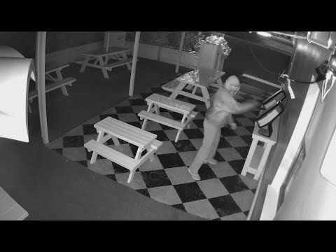 Video: Man throws dumbbell, breaks window of decades-old ice cream shop in Tampa