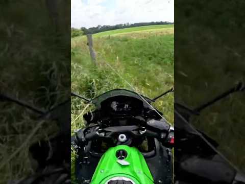 Biker Crashes Into Barbed Wire Fence | ​⁠@aquaprofile #motorcycle #crash #fyp