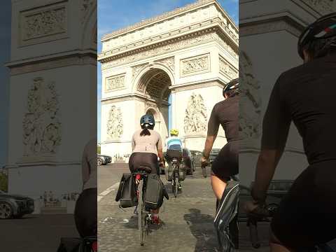 Arc de Triomphe #Challenge: France's Iconic Roundabout Ride! #paris #arcdetriomphe #france #cycling