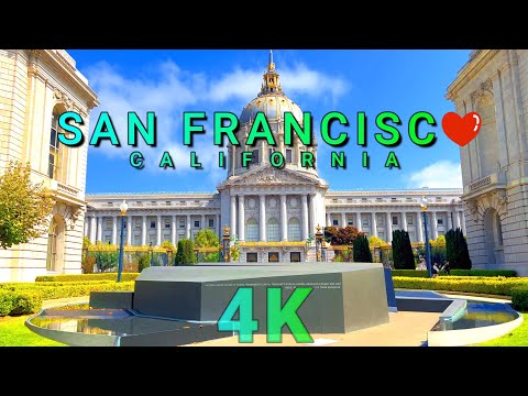 San Francisco City Hall Walk, California USA 4K - UHD