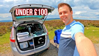 BUDGET CAR CAMPING SETUP TOUR | Renault Grand Scenic UK 2022