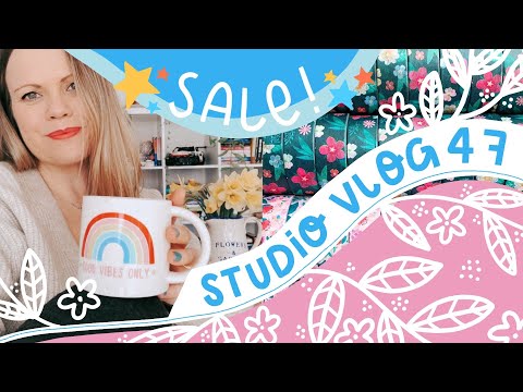 Studio Vlog 47: Preparing for a BIG sale & sneak peek of Sweary Cats launch | Leaf Lane Studio