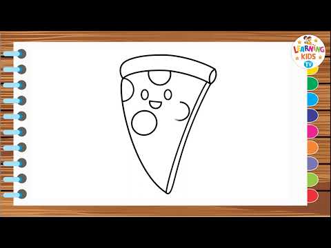 HOW TO DRAW PIZZA SLICE | Step by Step Drawing for Kids | Easy Drawing with Pencil