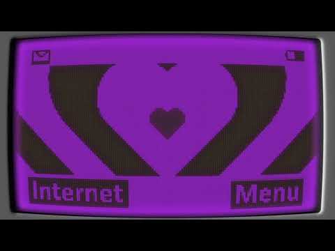 Black and Purple Y2k Nokia Monochrome Heart Background || 1 Hour Looped HD