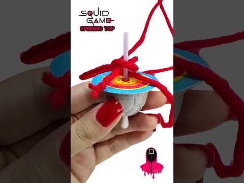 DIY Squid Game Spinning top #squidgame #shorts #diy #craft #art