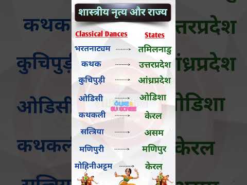 Classical Dance 2024 / शास्त्रीय नृत्य | GK Today 2024 / Dance #gk #gkinhindi #gkshorts #gktoday