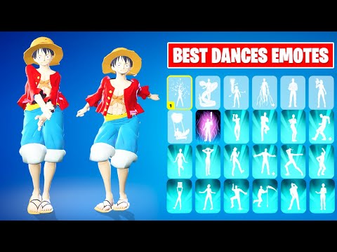 LUFFY Skin Showcase with Best Fortnite Dances & Emotes (One Piece)