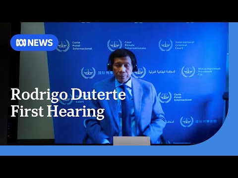 Former Philippines President appears via video link at ICC hearing | ABC NEWS