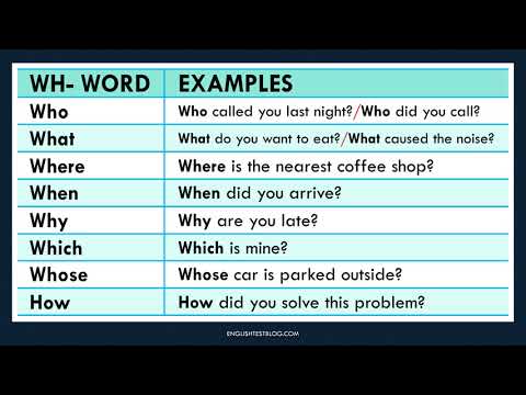 Wh- Questions – English Grammar Lessons