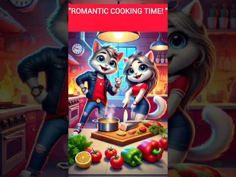 "Couple Cooking Goals! 💕🐱"#CatCouple #CookingWithLove #Yummy #CartoonCats #ViralShorts #TastyFood