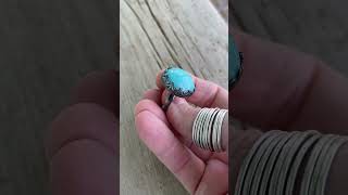 Handmade Amazonite Ring in Sterling Silver Bezel Setting (Size 8) - Ocean Blue Gemstone!