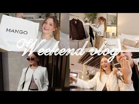 MANGO spring clothing haul, church, shopping | weekend vlog