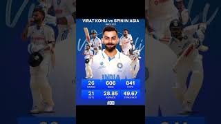 Virat kohli vs spin in asia😱