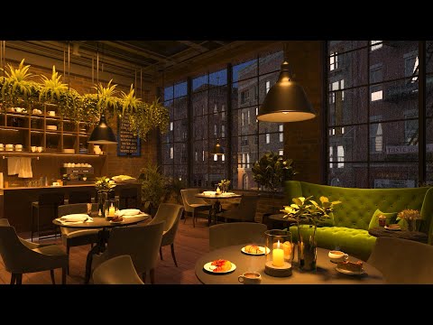 Relaxing Jazz Music with Rain on the Window | Cozy Coffee Shop Ambience to Relax