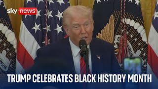 Donald Trump hosts a reception honouring Black History Month