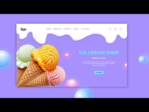 Ice Cream Landing page Ui Design | Landing Page | Figma Tutorial