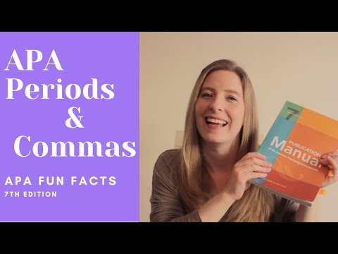 APA Fun Facts! | APA 7th Tutorial | Periods and Commas