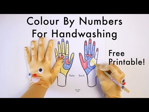 Hand Washing Colour by Numbers - Free Printable Download for Kids