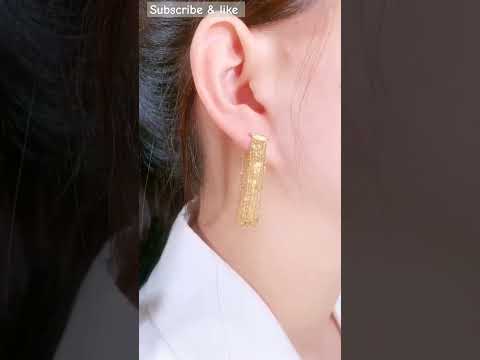 Latest Gold Earrings/Unique Fashion#goldearringn#trendingytshortvideos.