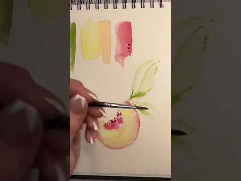 Watercolor illustration #watercolor #ytshorts #papercraft #watercolour #stilllife #fruit #artheals