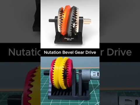 Nutation Bevel Gear Drive #mechanic #enginer #nutationgear #mechanism