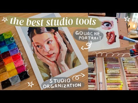 New Art Studio Supplies + Painting a Portrait in Gouache!