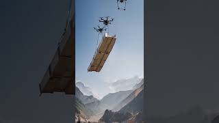 Drone Crane vs Traditional Crane – The Future is Here! 🚀🏗️ #TechShorts