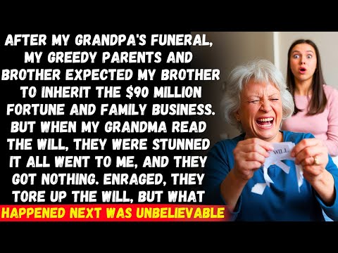 After grandpa's funeral, my parents tore up the will when they learned I’d inherit $90M, but then...