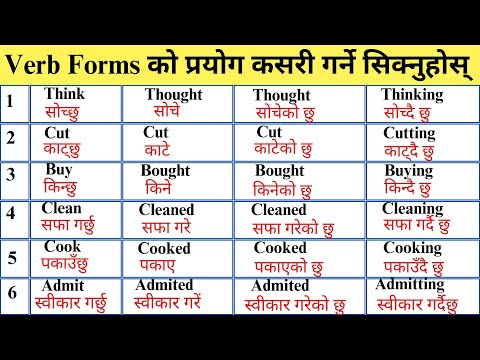 Verb Forms को प्रयोग कसरी गर्ने सिक्नुहोस् | V1, V2,V3, V4, V5 | Basic English Grammar